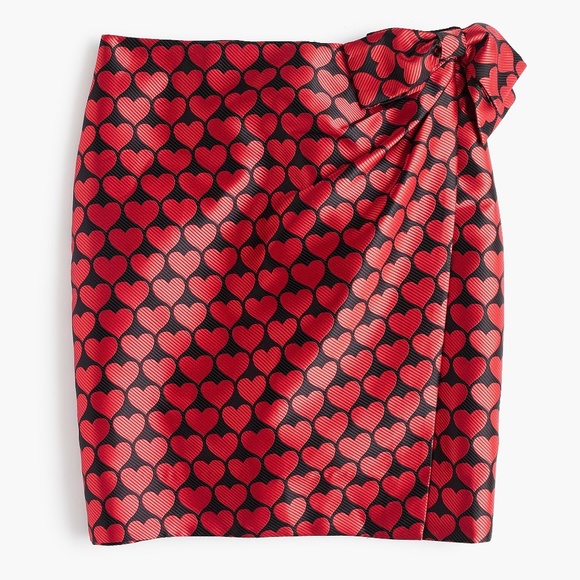 J. Crew Dresses & Skirts - Wrap skirt in jacquard hearts